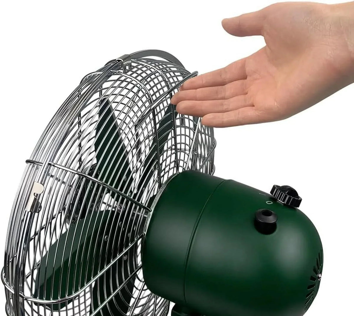 2026 NewGood Housekeeping Retro All-Metal Table Fan (92618) with 3 Speed Settings, Wide Oscillation, and Carrying Handle"