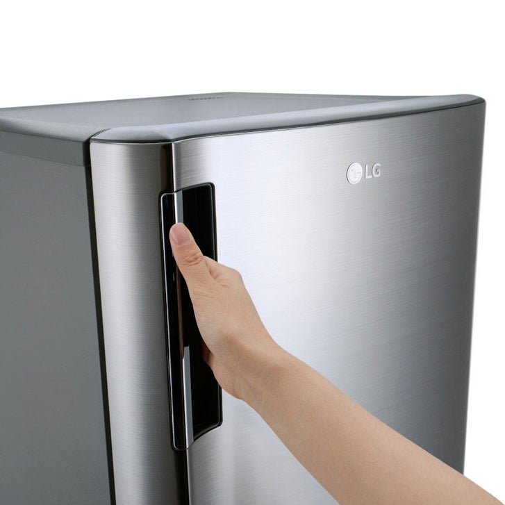 LG 6.0 cu. ft. Single Door Refrigerator with Inverter Compressor and Pocket Handle in Platinum Silver
