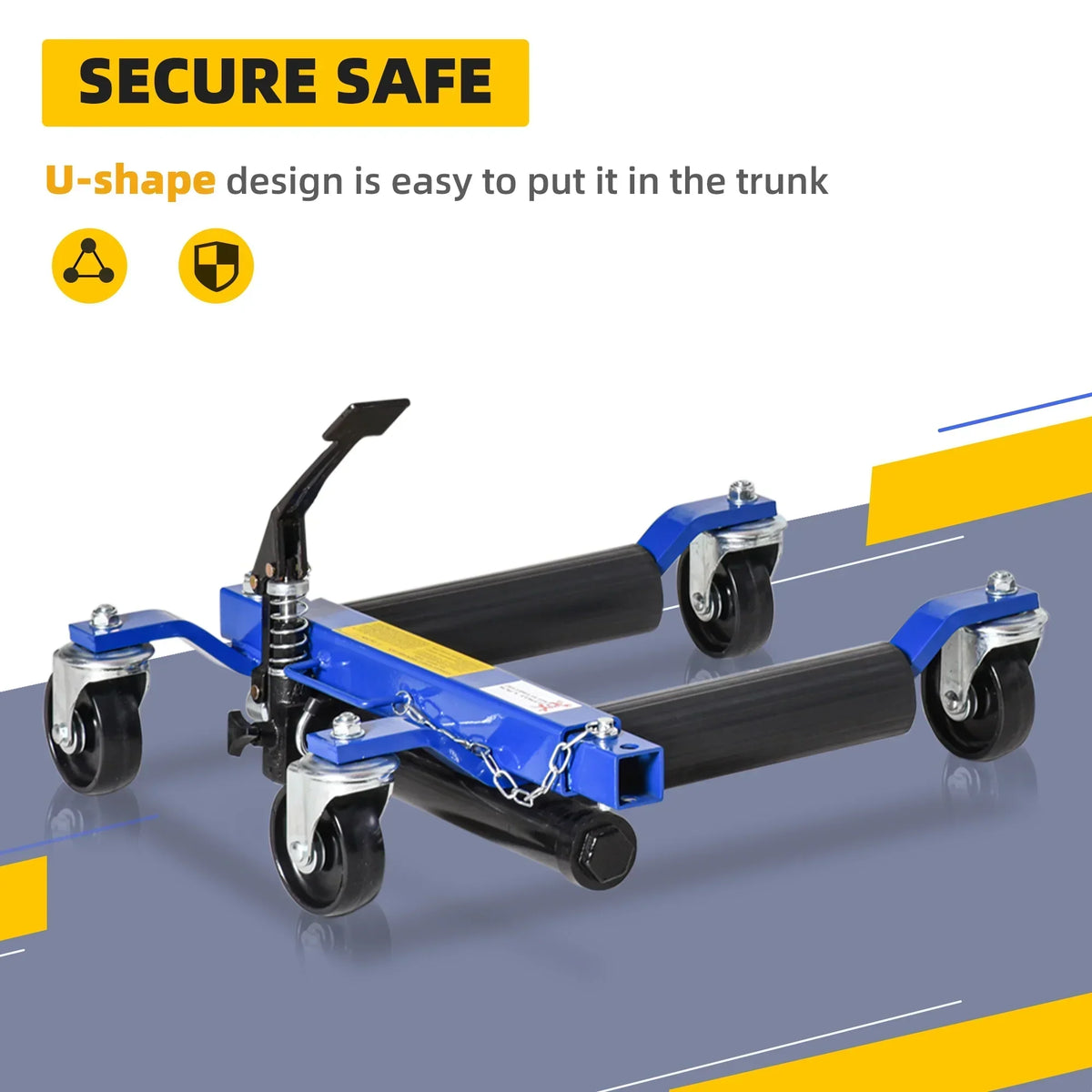 2026 NewDURHAND 4 Wheel Dolly Portable for Lifting Vehicles, 1465 lbs Weight Capacity