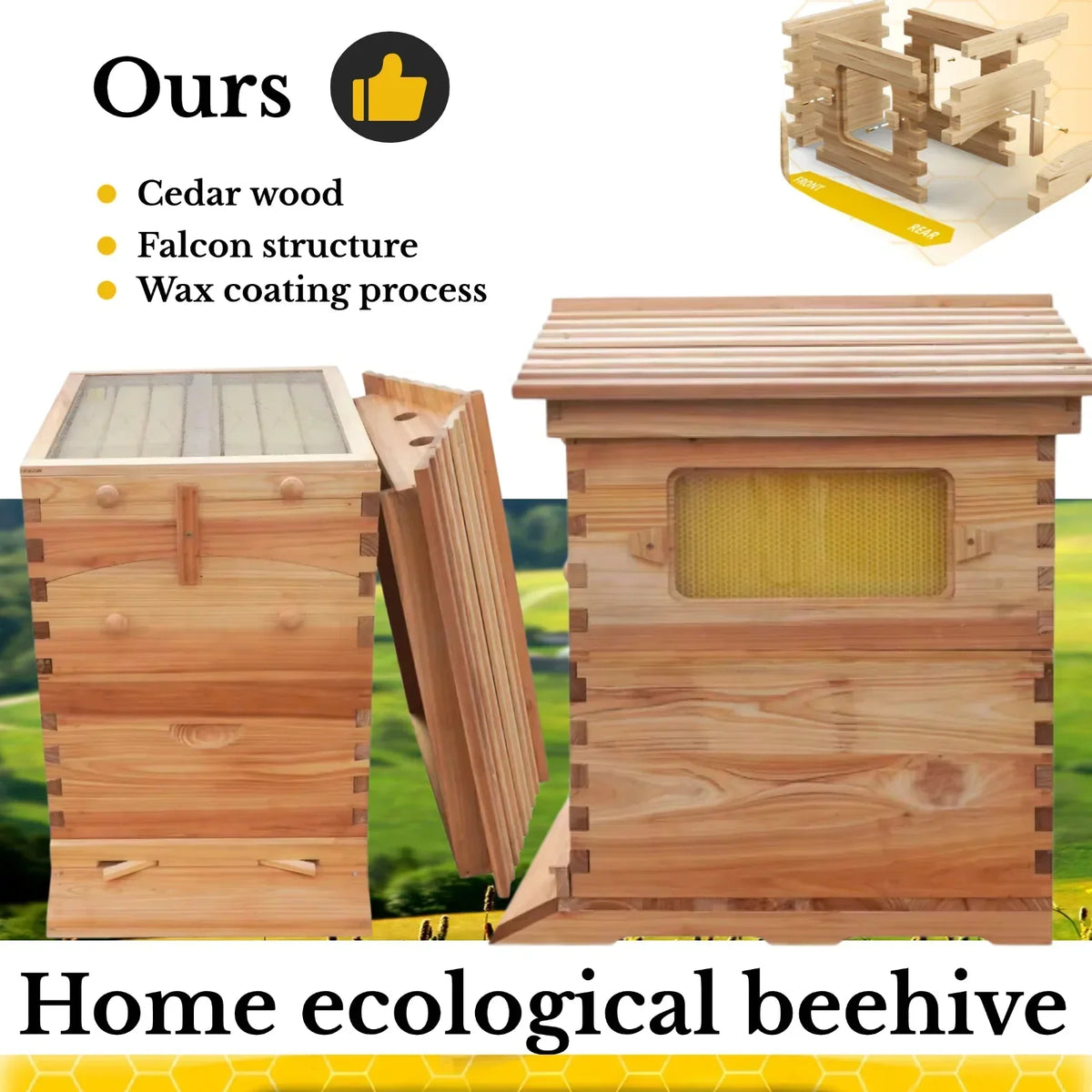 2026 NewBee Hive with Tap and Flow Hive Frame Complete Beehive Kit for Beginners