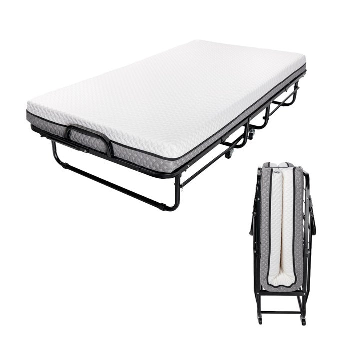 Milliard Deluxe Easy-Store Twin Folding Bed with Reversible Memory Foam Mattress