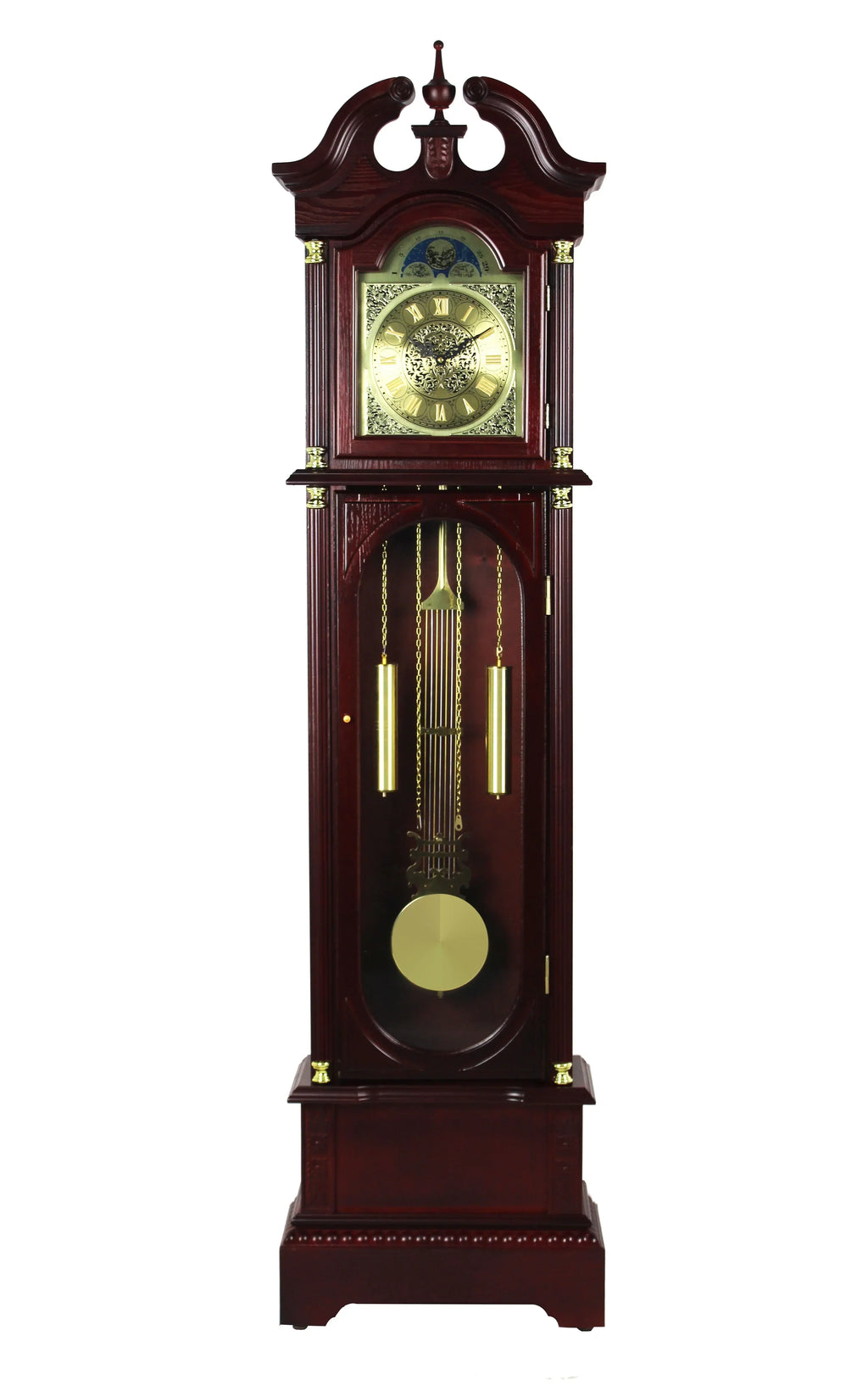 2026 New72" Floor Standing Grandfather Clock in Cherry Finish
