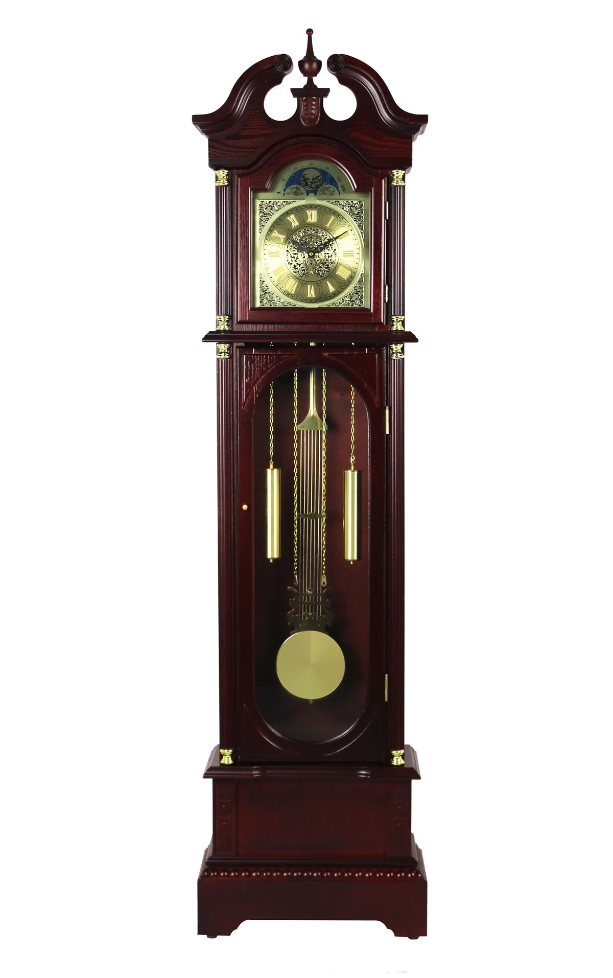 2026 New72" Floor Standing Grandfather Clock in Cherry Finish