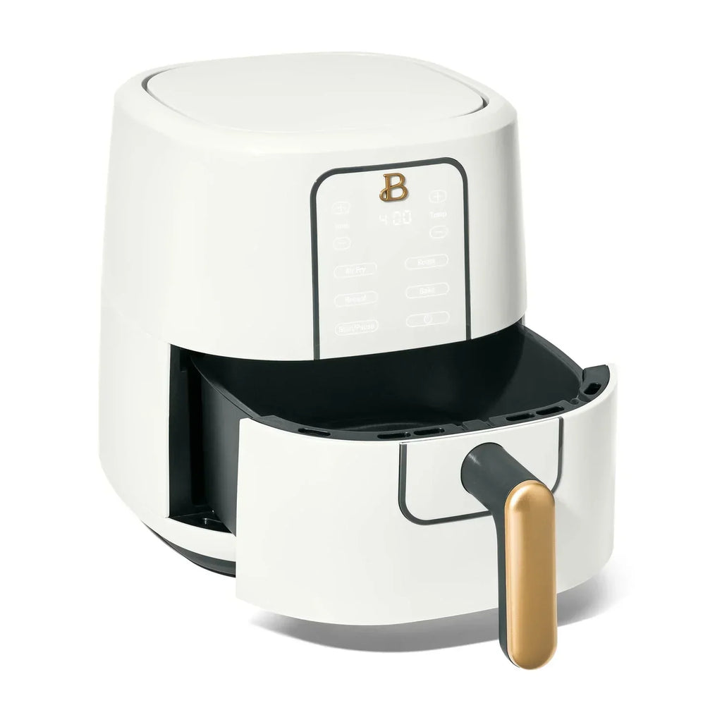 2026 NewBeautiful 3 Qt Air Fryer with TurboCrisp Technology, White Icing by Drew Barrymore