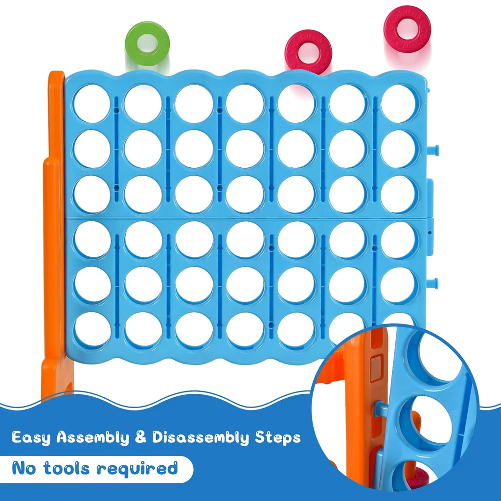 2026 NewCostway Giant 4 in A Row Jumbo 4-to-Score Game Set W/Storage Carrying Bag for Kids Adult