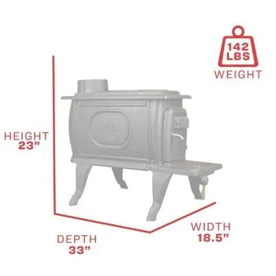 2026 New2025 900 square feet EPA-exempt cast iron stove