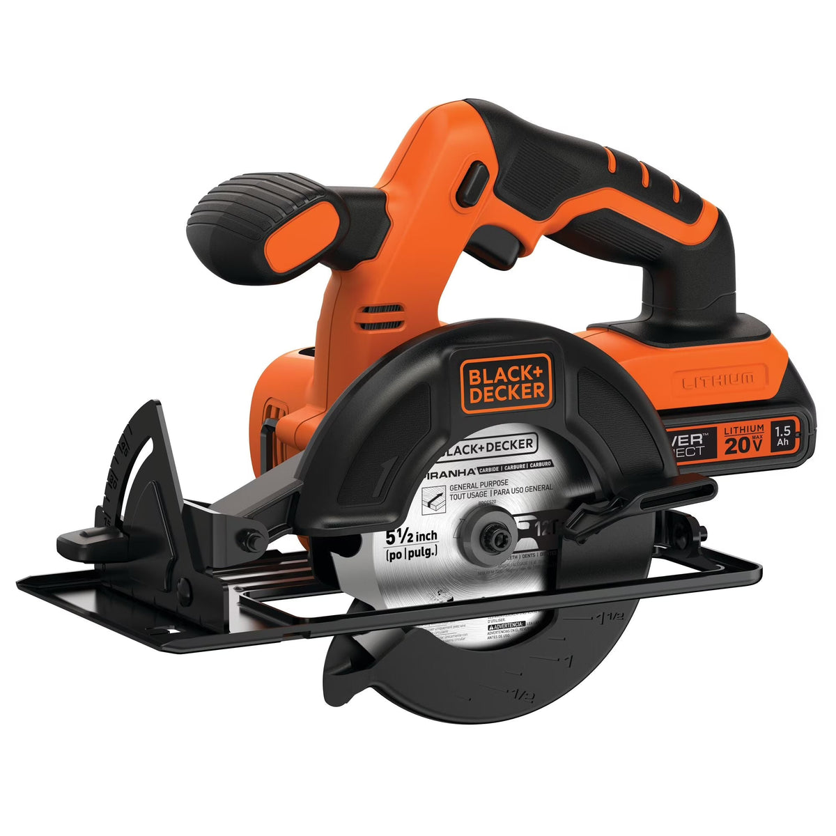 2026 New BLACK+DECKER 20V MAX* POWERCONNECT 5-1/2 in. Cordless Circular Saw, Tool Only, (BDCCS20B)