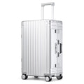 2026 NewAll Aluminum Hardshell Luggage, Airline Approved Zipperless Hardside Carry on Suitcase with Spinner Wheels, Checked Aluminium Luggage Metal Rolling Luggage Case for Travel, Business