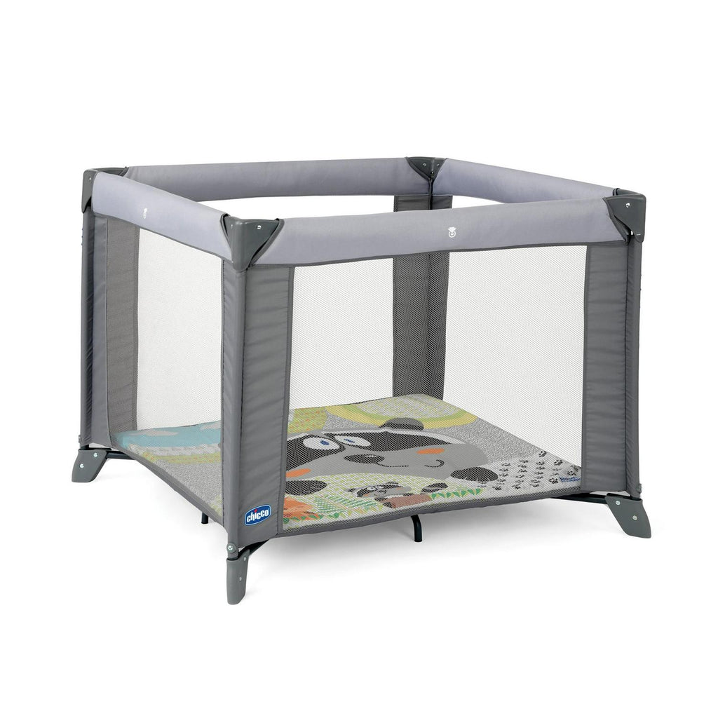 2026 NewChicco Tot Quad Portable Square Baby Playpen - Honey Bear (Grey)