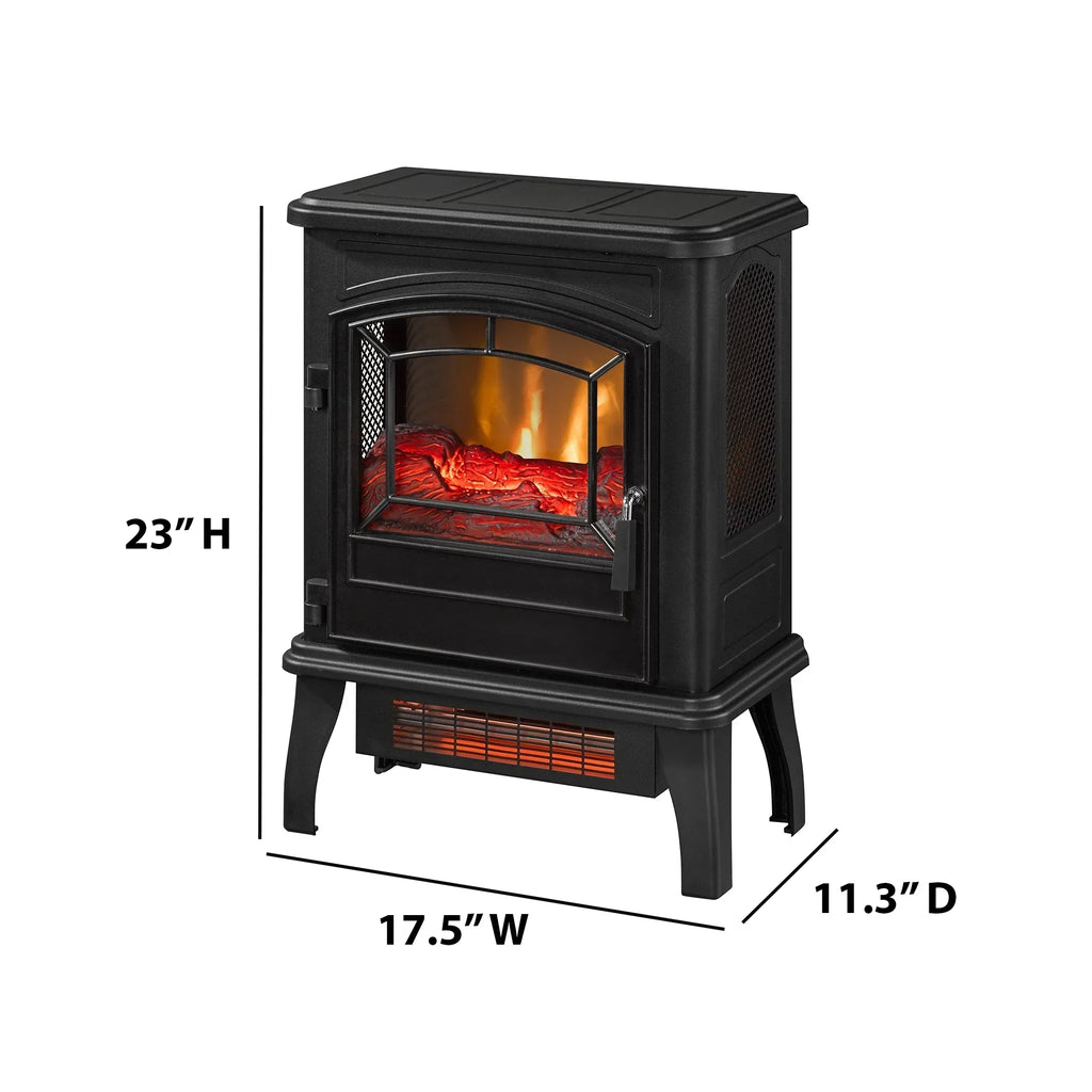 2026 NewClassicFlame 17.5"W Infrared Quartz Electric Stove Heater, Insignia Blue