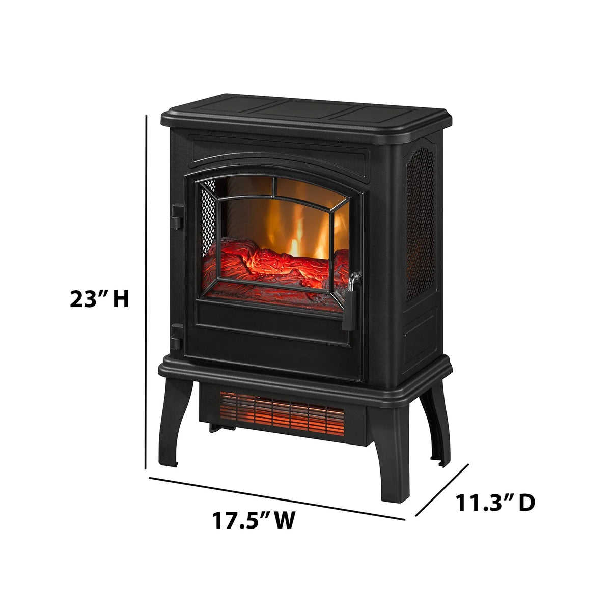 2026 NewClassicFlame 17.5"W Infrared Quartz Electric Stove Heater, Insignia Blue