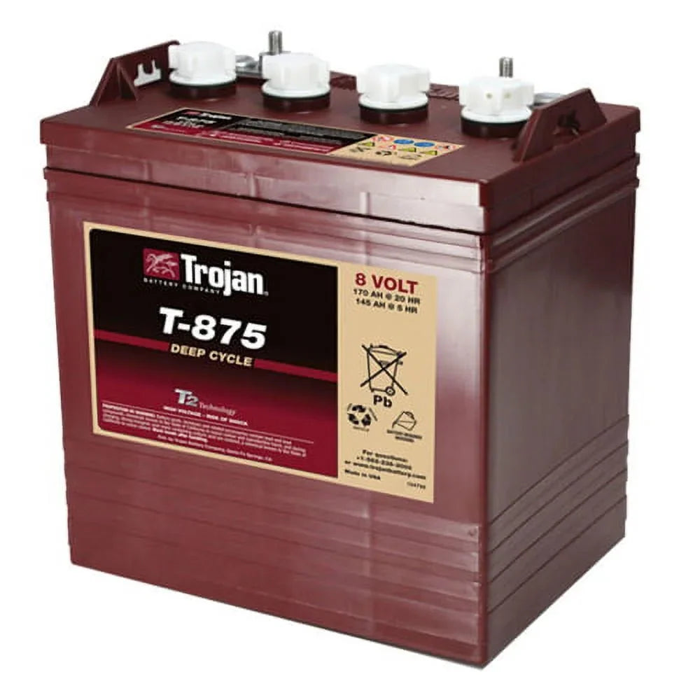 2026 NewTrojan T-875 8V 170Ah Flooded Lead Acid GC2 Deep Cycle Battery x4