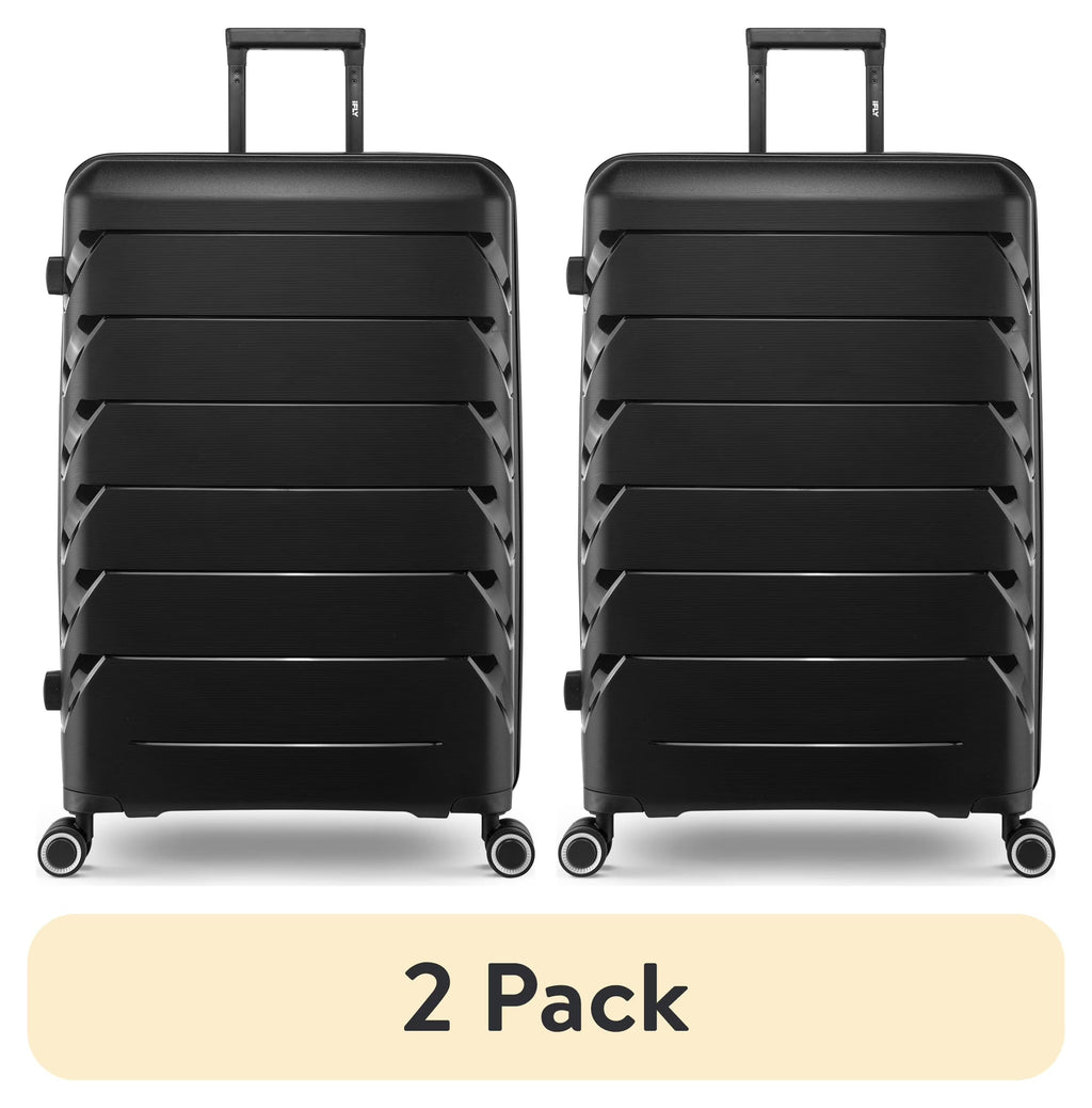 2026 New(2 pack) PUR by iFLY Hardside 28" Checked Luggage, Black