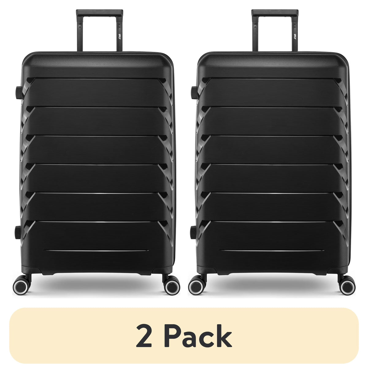 2026 New(2 pack) PUR by iFLY Hardside 28" Checked Luggage, Black