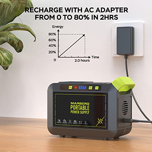 MARBERO 88Wh Portable Power Station 24000mAh Camping Solar Generator Lithium Battery