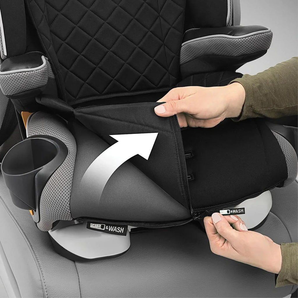 2026 NewChicco MyFit Zip Harness and Booster Car Seat - Nightfall (Black). New