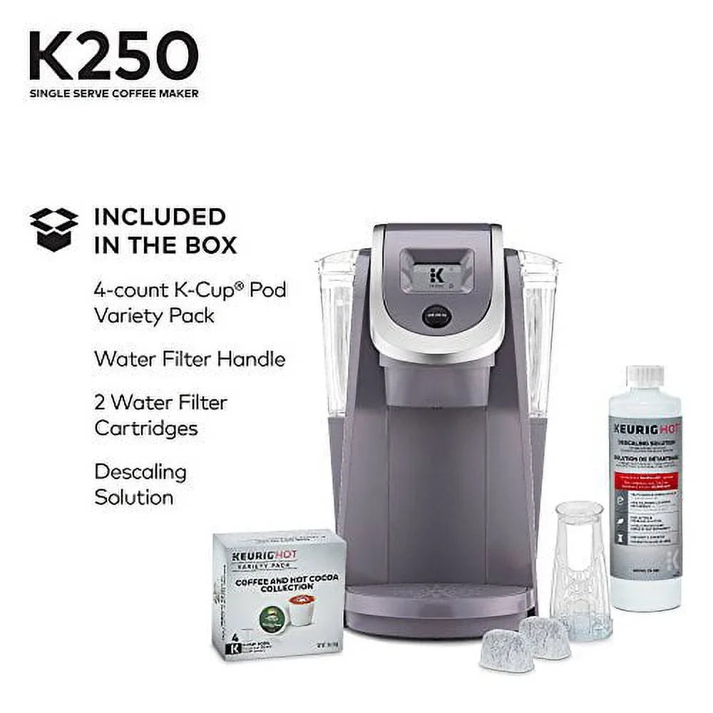 2026 NewKeurig K250 Coffee Maker, Single Serve K-Cup Pod Coffee Brewer, With Strength Control, Plum Gray