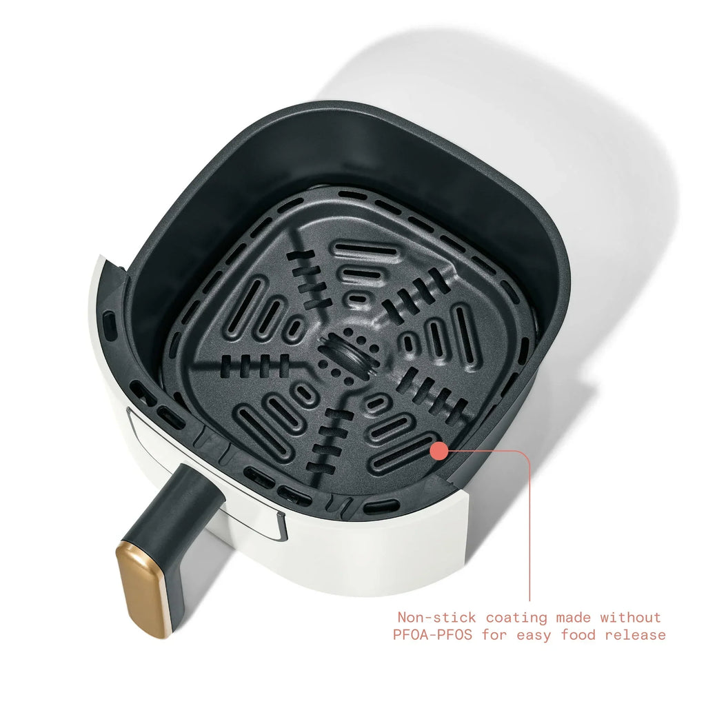 2026 NewBeautiful 3 Qt Air Fryer with TurboCrisp Technology, White Icing by Drew Barrymore