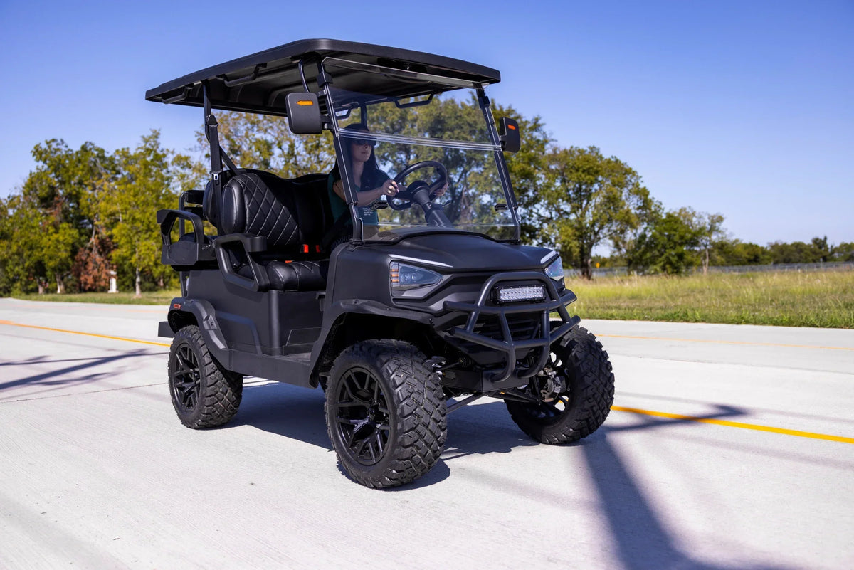 2026 NewColeman Powersports CGC2 51.2V Electric Utility Golf Cart, 4-Seater Vehicle Up to 20 MPH & 40 Miles Range, 5kW Motor, LCD Display & Rear Storage, Ages 16 and Up, Matte Black