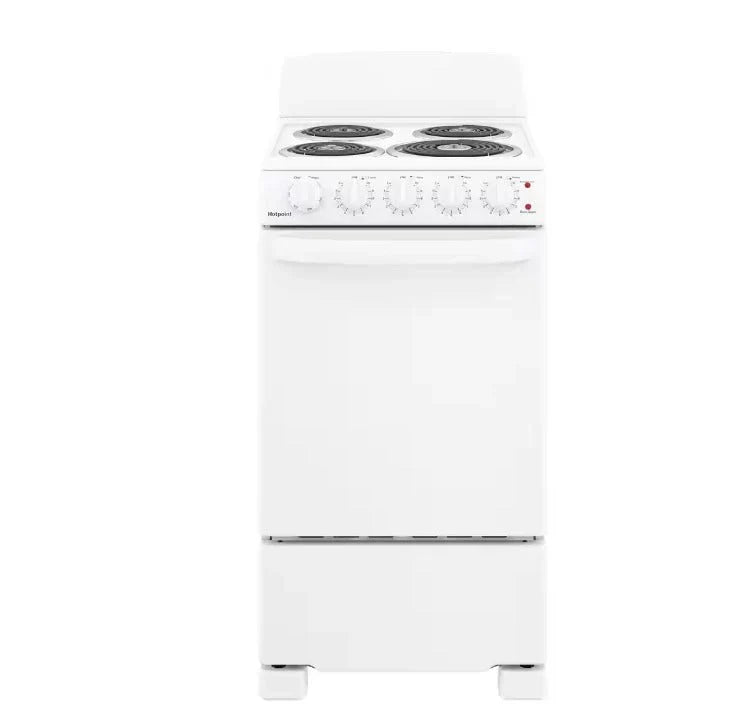 2026 New20-inch electric oven with 4 cooking zones, freestanding, in white