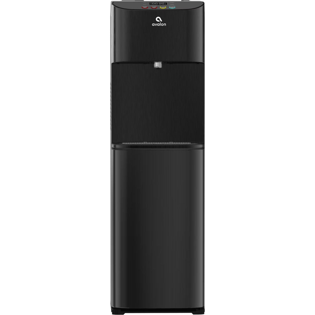 2026 New Avalon Electric Bottleless Water Cooler Water Dispenser - 3 Temperatures, Digital Clock with Temperature Control, Self Cleaning, Black Stainless Steel