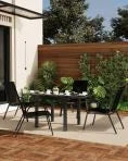 2026 NewAtaucjin Stackable Dining Chairs Set of 4, High-Back Patio Dining Chairs Set, Outdoor Chairs with Textilene Fabric & Metal Frame for Lawn Backyard