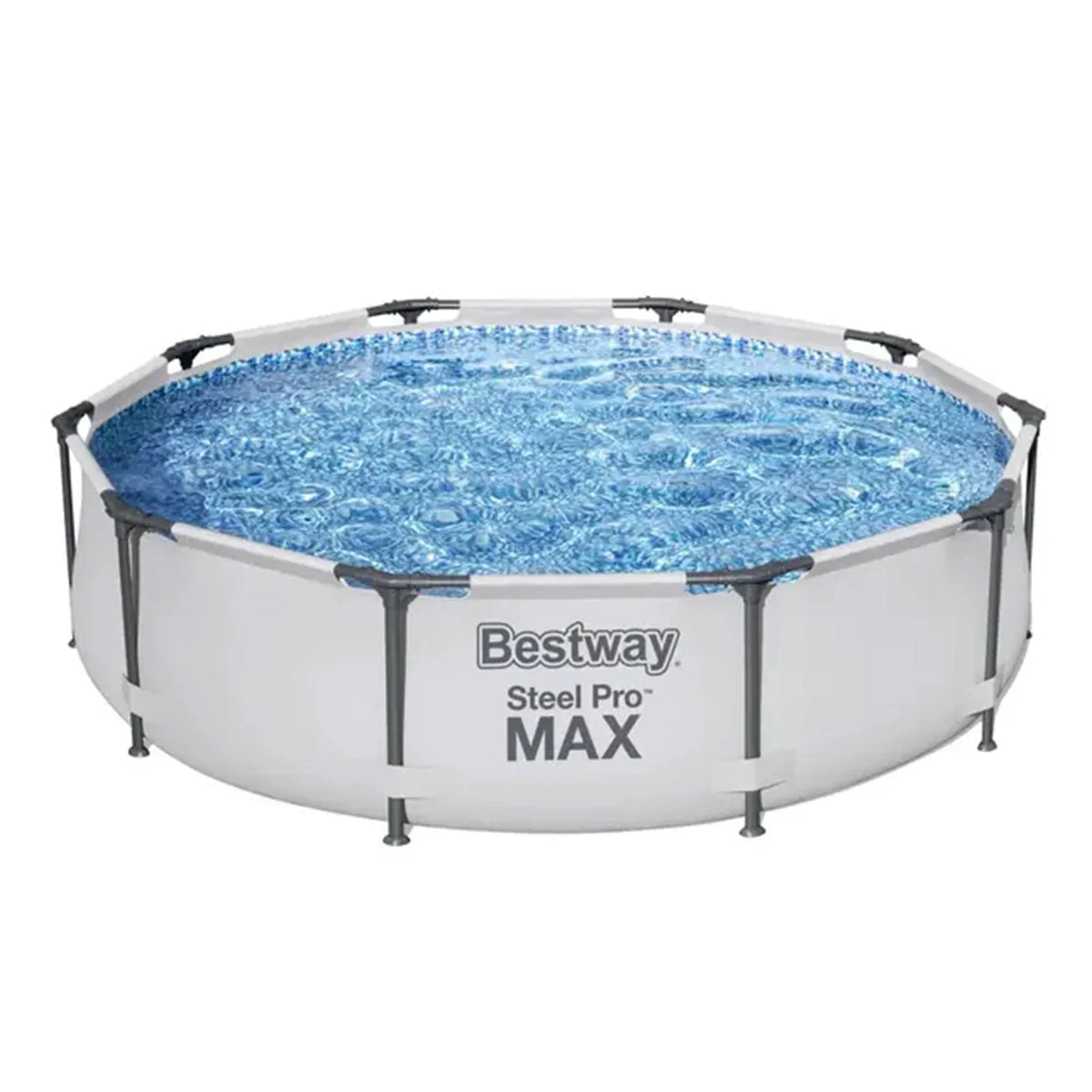 2026 NewBestway Steel Pro MAX 10'x30" Above Ground Outdoor Swimming Pool with Pump Metal frame pools Round