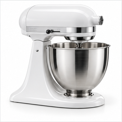 Slickblue 7.5 QT Residential Tilt-Head Baking Stand Mixer for Home Use White/Red/Black