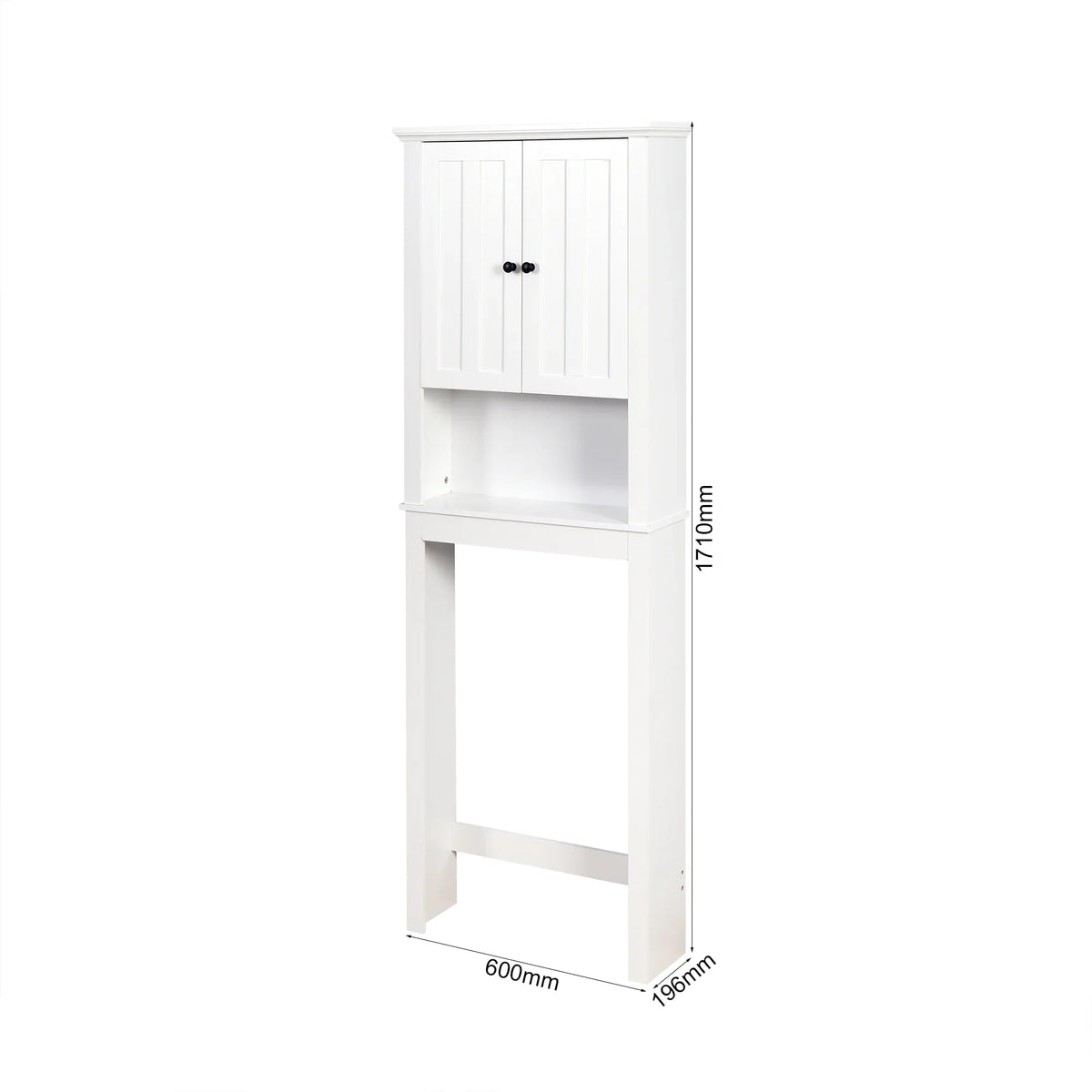 2026New Ktaxon 67"H Over The Toilet Storage, Bathroom Space Saver, Bathroom Cabinet with Double Door & Adjustable Shelves, White