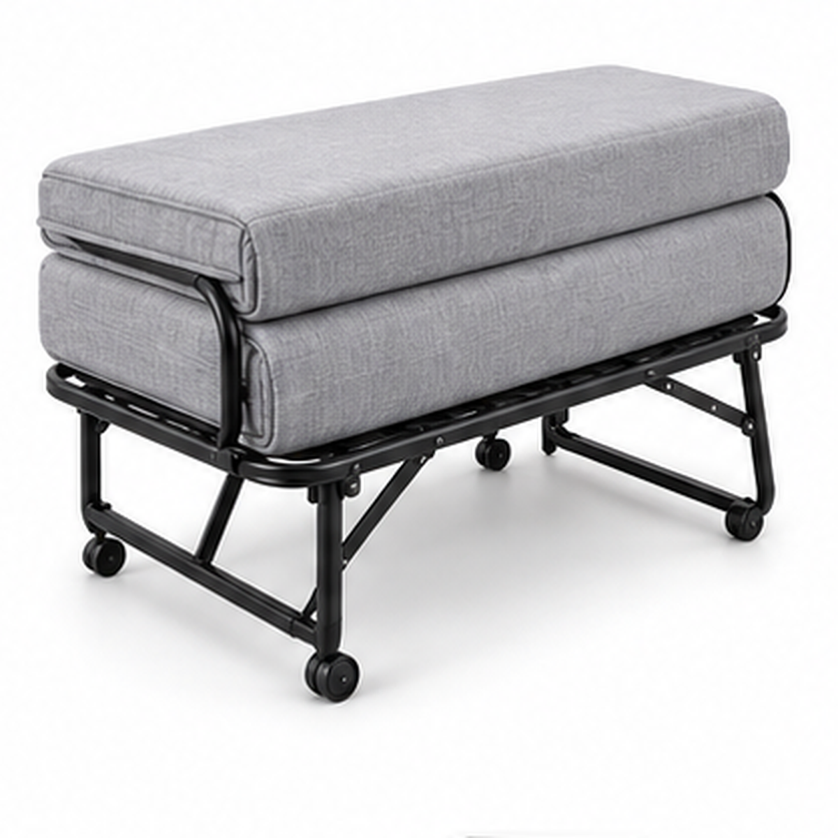 Milliard Deluxe Easy-Store Twin Folding Bed with Reversible Memory Foam Mattress