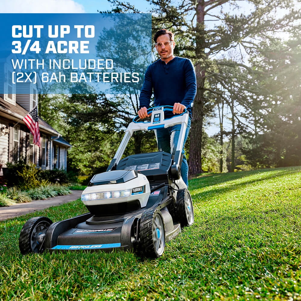 2026 NewHART 40-Volt 21-inch Supercharge 3-in-1 Self-Propelled Mower Kit, (2) 6.0Ah Lithium-Ion Batteries