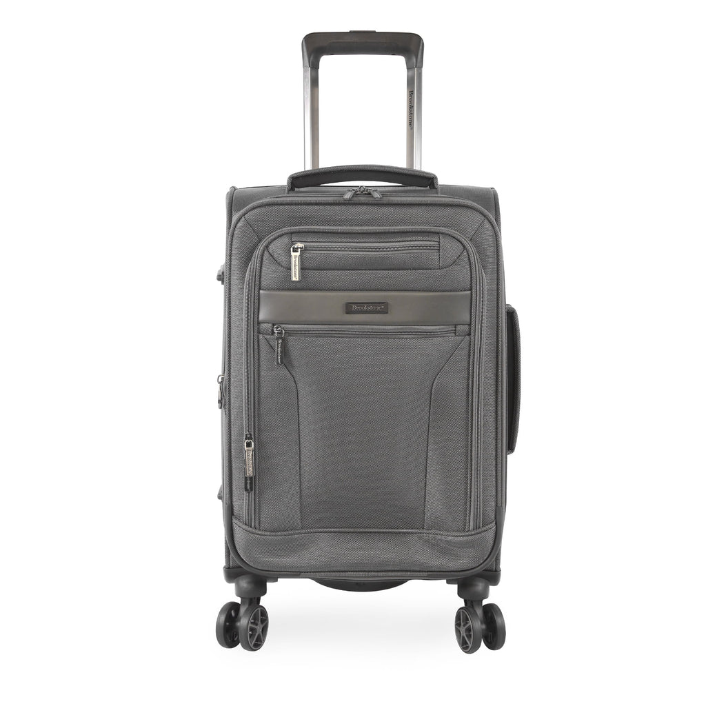2026 NewBrookstone Harbour 22" Softside Carry-on Spinner Luggage - Dark Charcoal