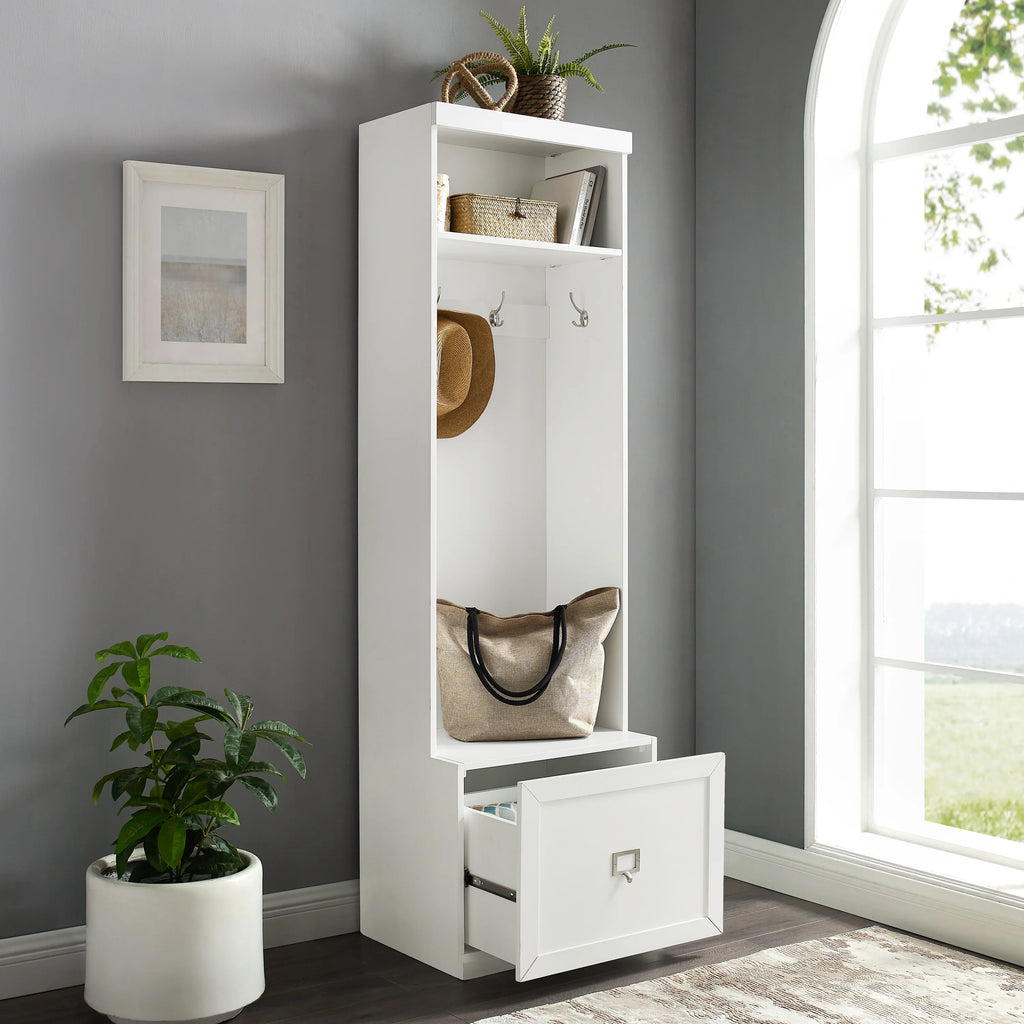2026 New Crosley Furniture Harper Hall Tree in White