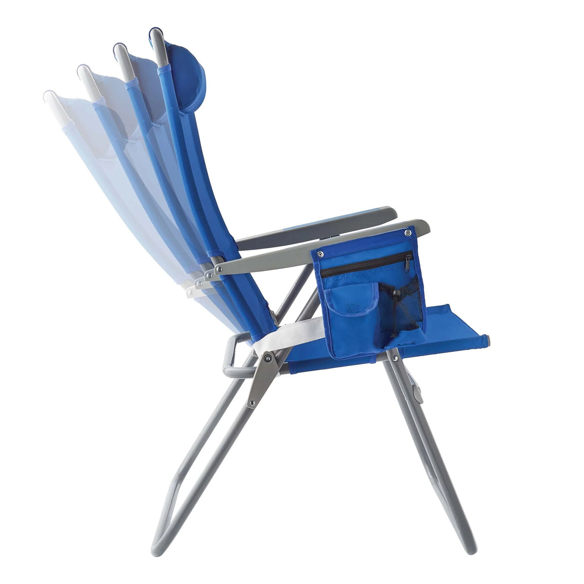 2026 New2-Pack Mainstays Reclining 4-Position Oversize Beach Chair, Blue