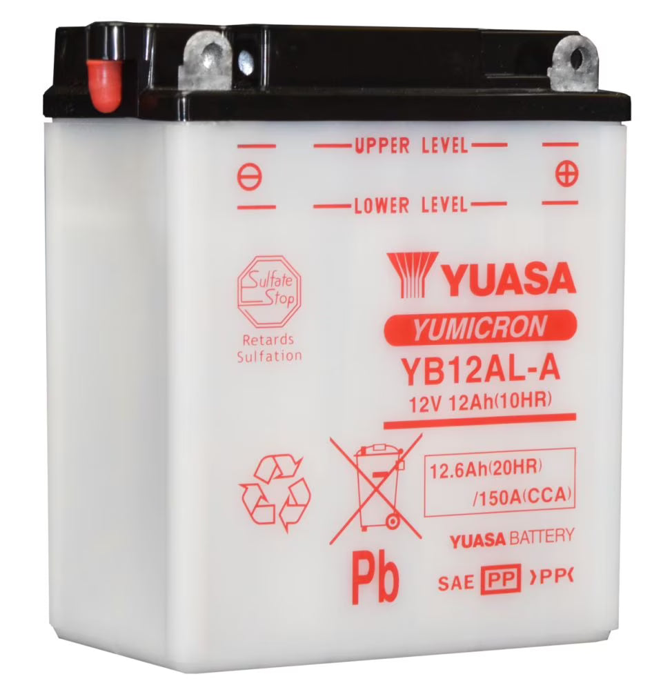 2026 NewYuasa YB12AL-A High Performance Conventional 12V Battery (YUAM2221Y)