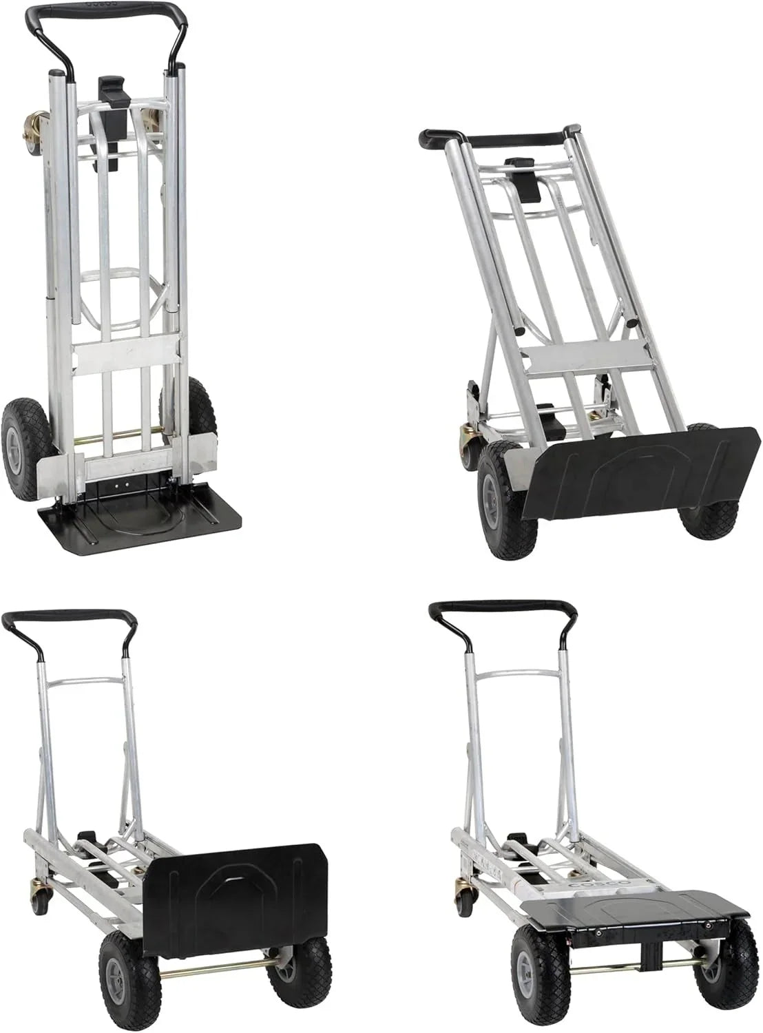2026 New4-in-1 folding hand truck with puncture-proof wheels