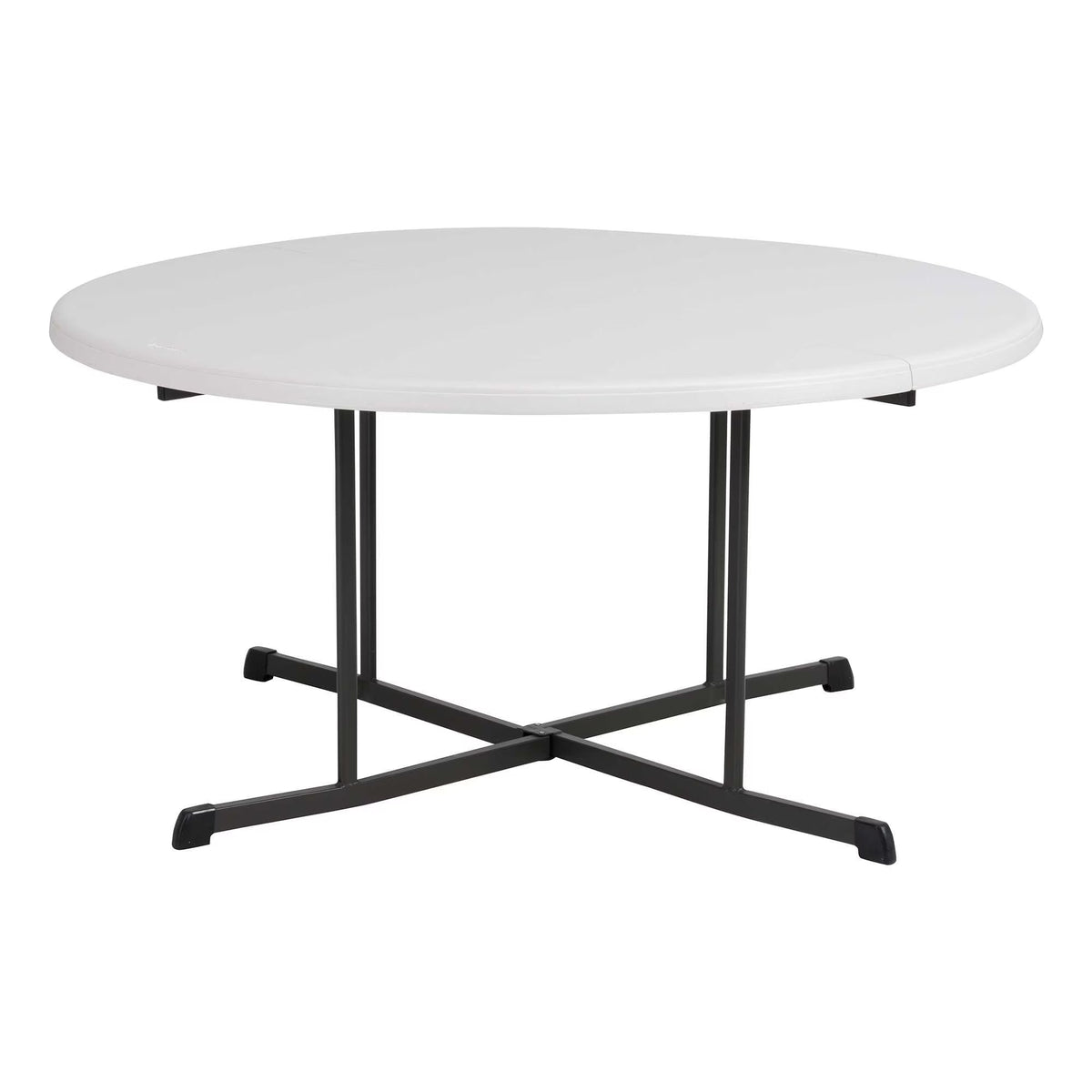 2026 NewLifetime 60" Centerfold Indoor/Outdoor Commercial Grade Folding Round Table, Almond 1 Piece 1 Count (80806)
