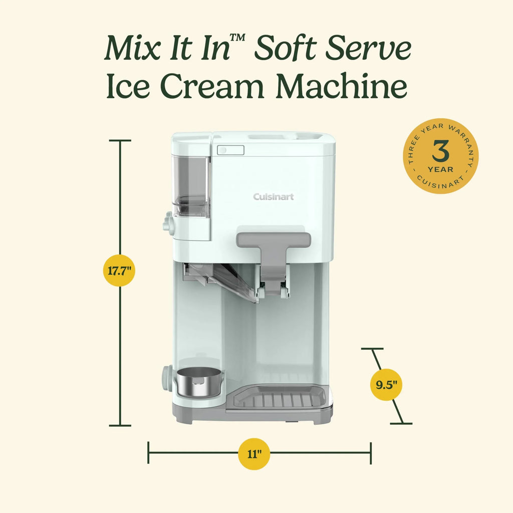 2026 NewCuisinart Soft Serve Ice Cream Machine- Mix It In Ice Cream Maker, Mint Green