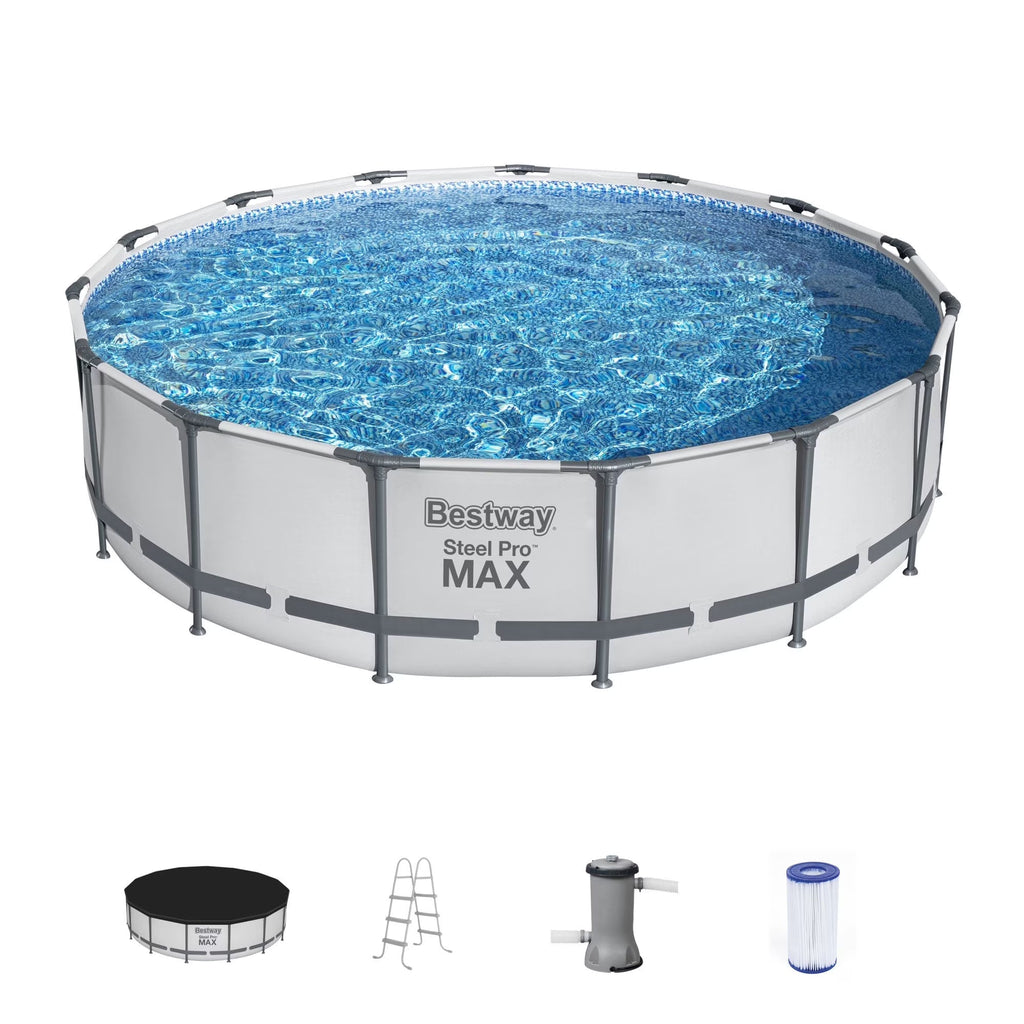 2026 NewBestway Steel Pro MAX 15' x 42" Round Above Ground Swimming Pool Set
