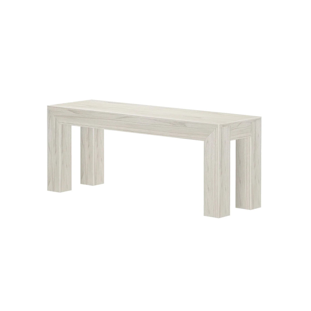 2026 New Plank+Beam Modern Dining Bench, Solid Wood Bench for Dining Table, 49", Blonde Wirebrush