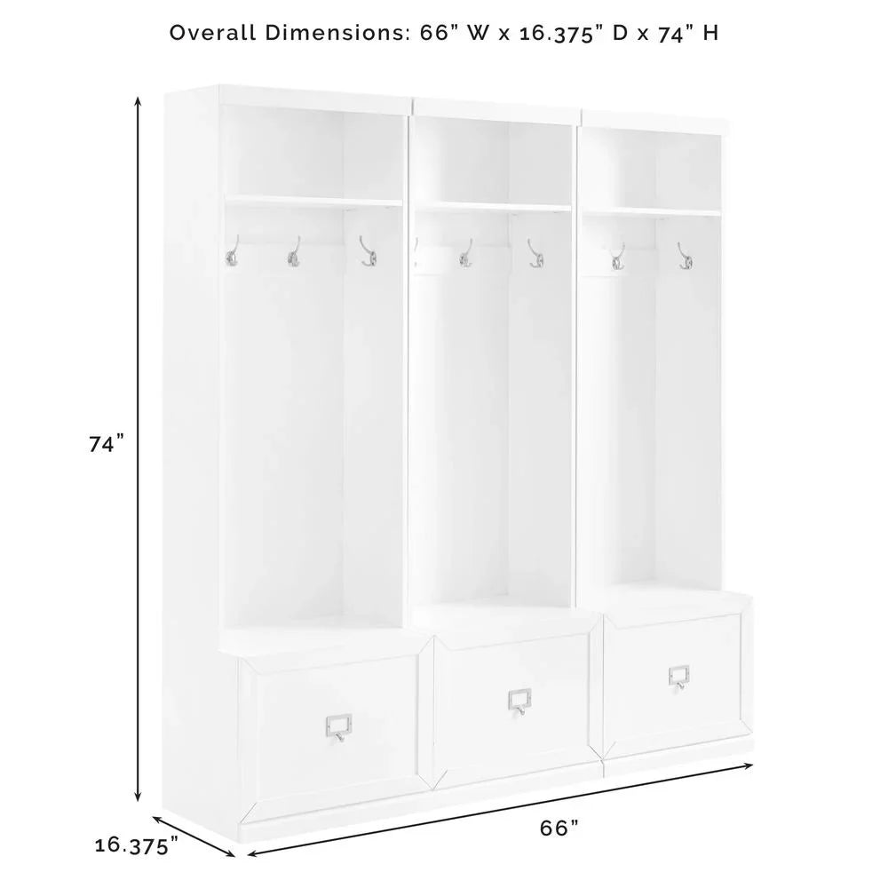 2026 New Crosley Furniture Harper Hall Tree in White