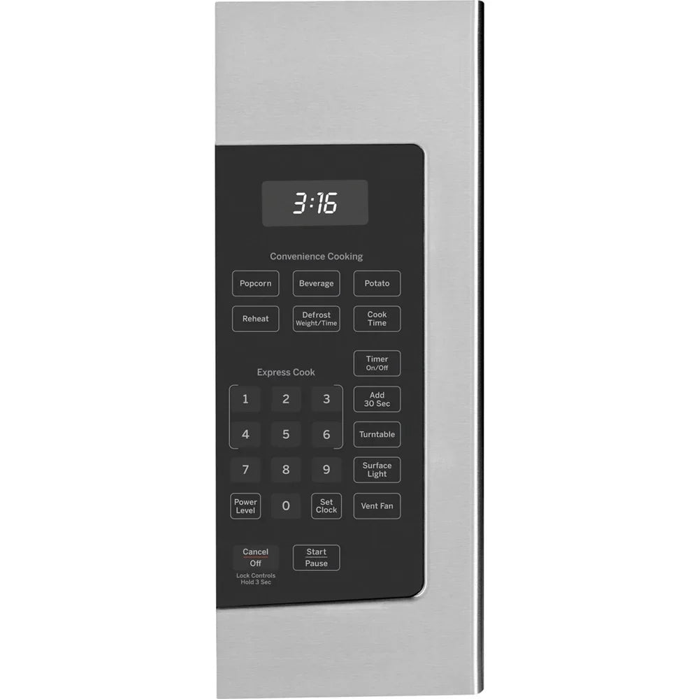 2026 NewGE JVM3160RFSS 1.6 Cu. Ft. Over-the-Range Microwave Oven Stainless Steel Bundle with Deco Chef Pair of Red Heat Resistant Oven Mitt and 3 YR CPS Enhanced Protection Pack