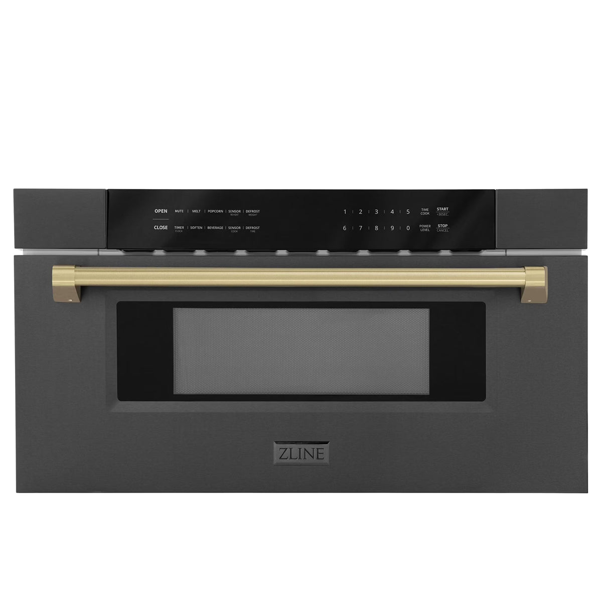 2026 NewZLINE Autograph Edition 30" 1.2 cu. ft. Built-In Microwave Drawer in Stainless Steel with Gold Accents