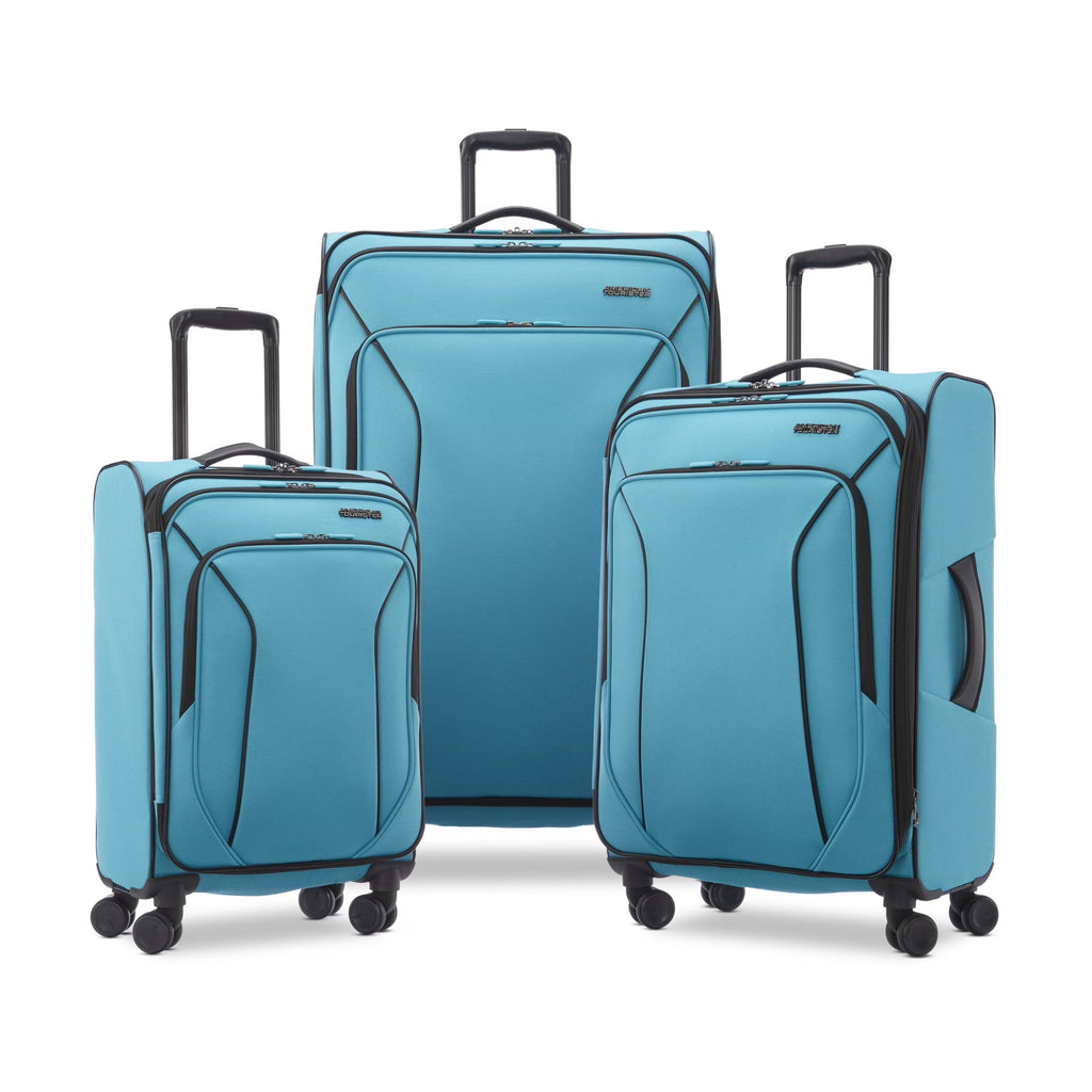 2026 NewAmerican Tourister X-Lite 3-Piece Luggage Set with Spinner Wheels - Light Grey