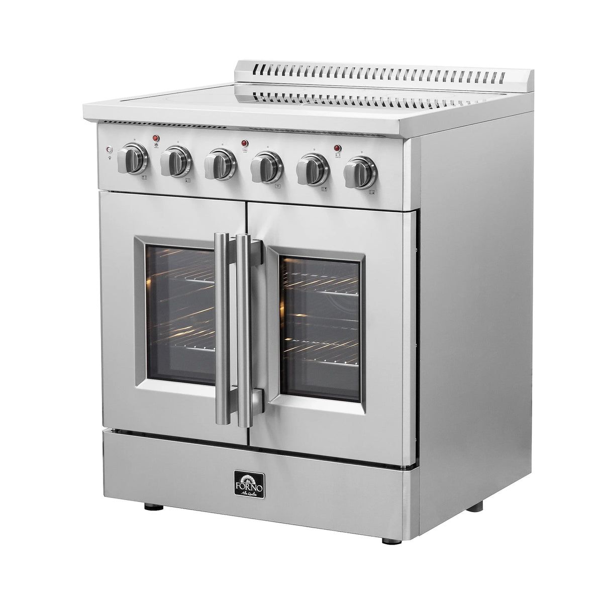 2026 NewForno Galiano 30-Inch Freestanding French Door Electric Range, True Convection, Energy Efficient