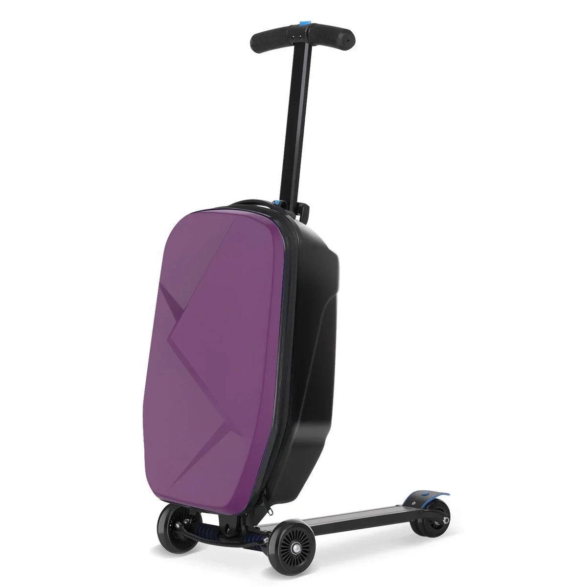 2026 NewAdvwin Scooter Luggage for Kids & Adults, Hardside Ride on Suitcase for Kids Ages 4-15 Multifunctional Lightweight Foldable Carry on Luggage with Wheels Ride on for Children Teenagers, Pink