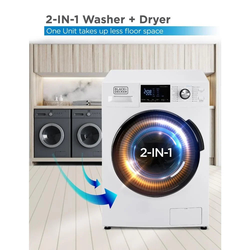 2026 NewBLACK+DECKER 2.7 cu. ft. All-in-One Washer and Dryer Combo in White BCW27MW💝 Last Day For Clearance