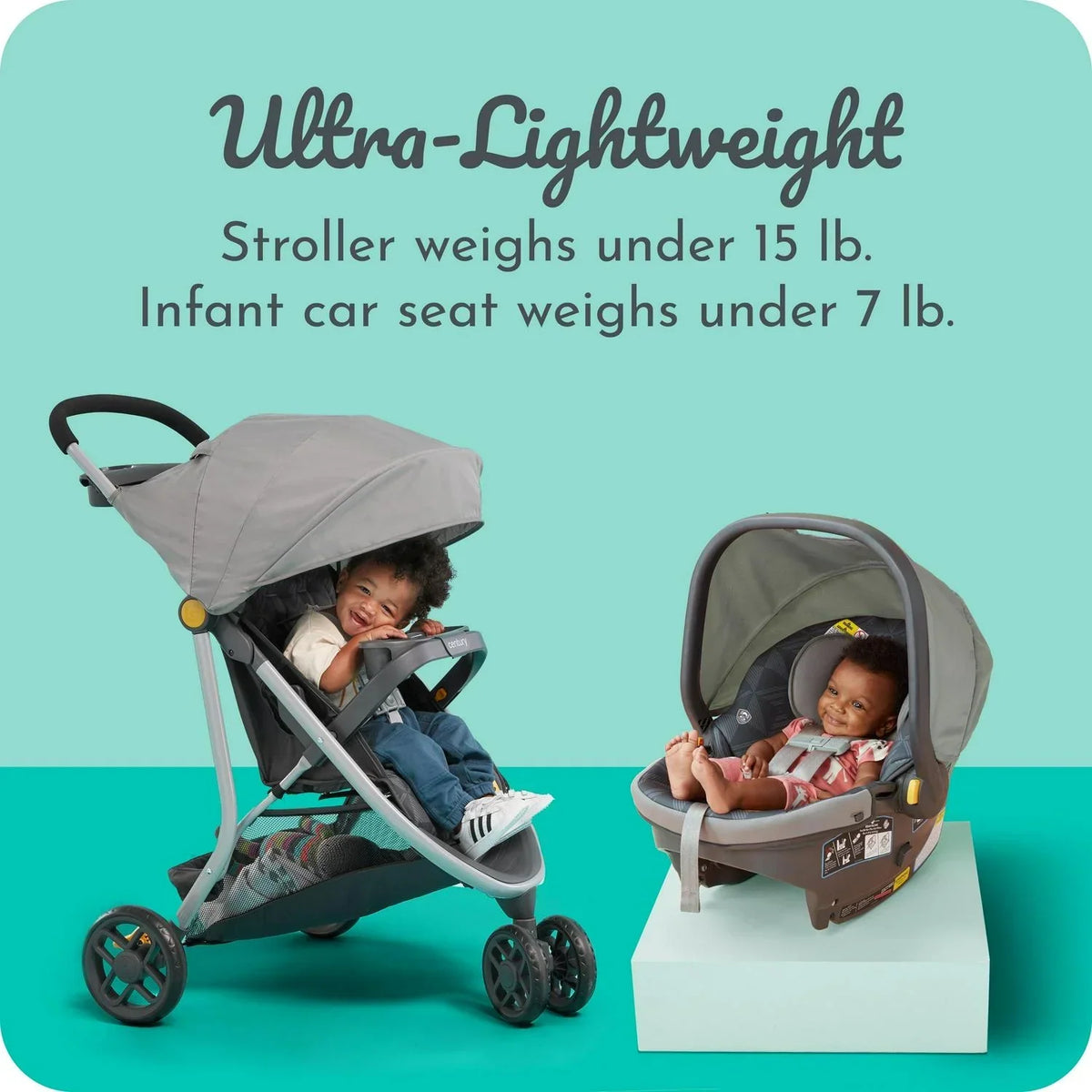 2026 NewCentury Stroll On 3-Wheel 2-in-1 Lightweight Travel System Stroller. Unisex. Berry