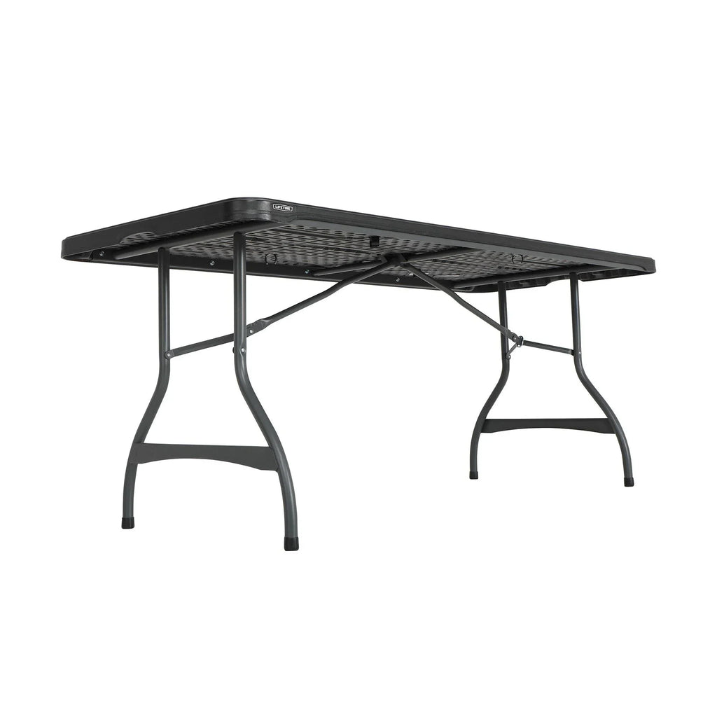 Lifetime 6 Foot Rectangle Folding Table, Indoor/Outdoor Commercial Grade, Black (280350)