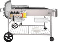2026 NewGrill Stand Cart for Weber Kettle 22" & 18" Charcoal Grills - Multifunctional Cooking Station